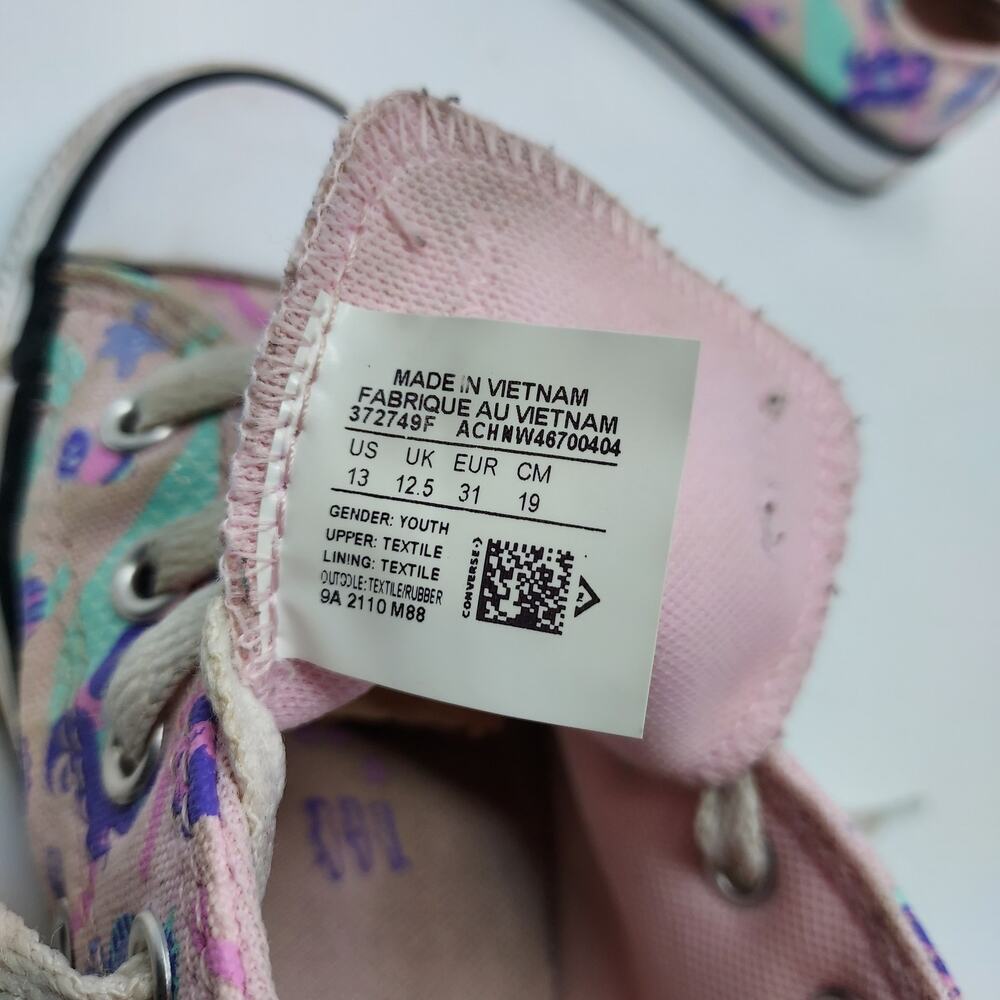 Converse Mermaid Pastel Lace Up Sneakers Size 13 - Picture 8 of 8